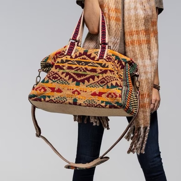 Handmade bohemian Karma Bag weekender bag duffle bag - Picture 8 of 13